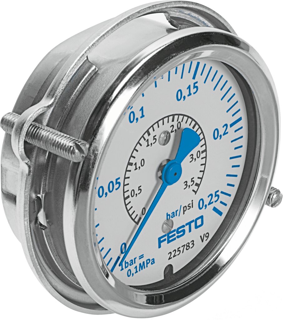 Flanged pressure gauge