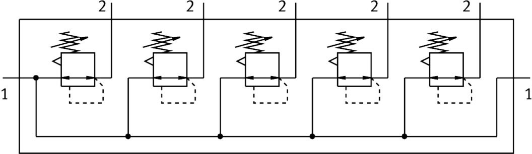 Pressure regulating valve manifold
