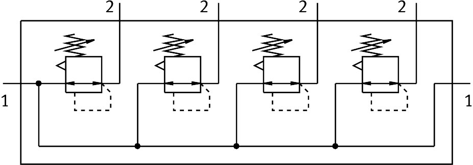 Pressure regulating valve manifold