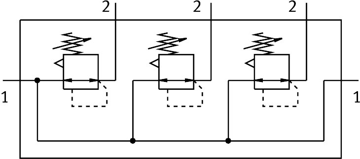 Pressure regulating valve manifold