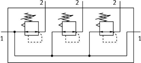 Pressure regulating valve manifold