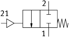 Media separated pneumatic valve