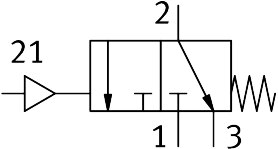 Media separated pneumatic valve