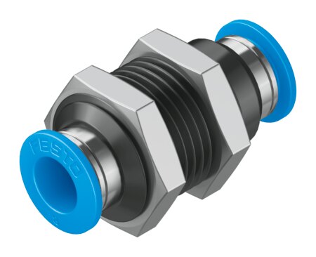 Push-in bulkhead connector