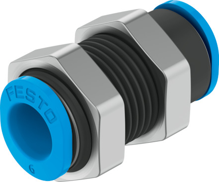 Push-in bulkhead connector