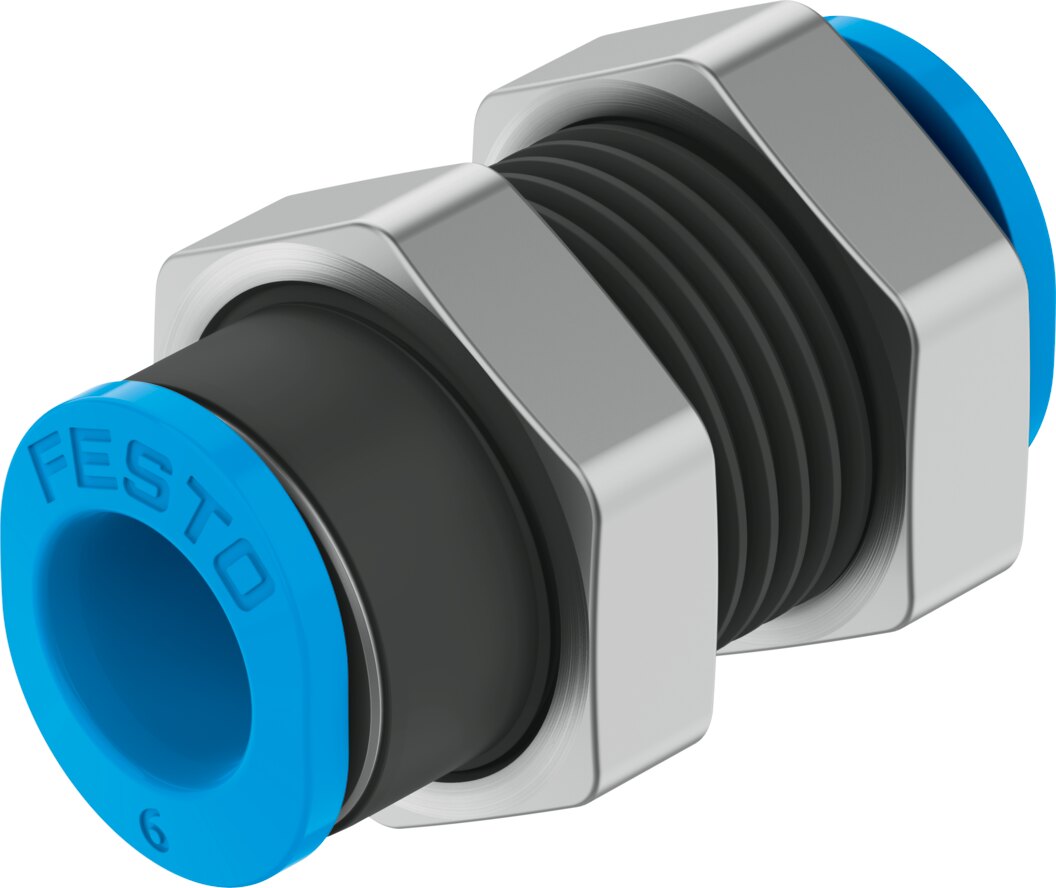 Push-in bulkhead connector