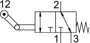 Roller lever valve