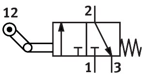 Toggle lever valve with idle return