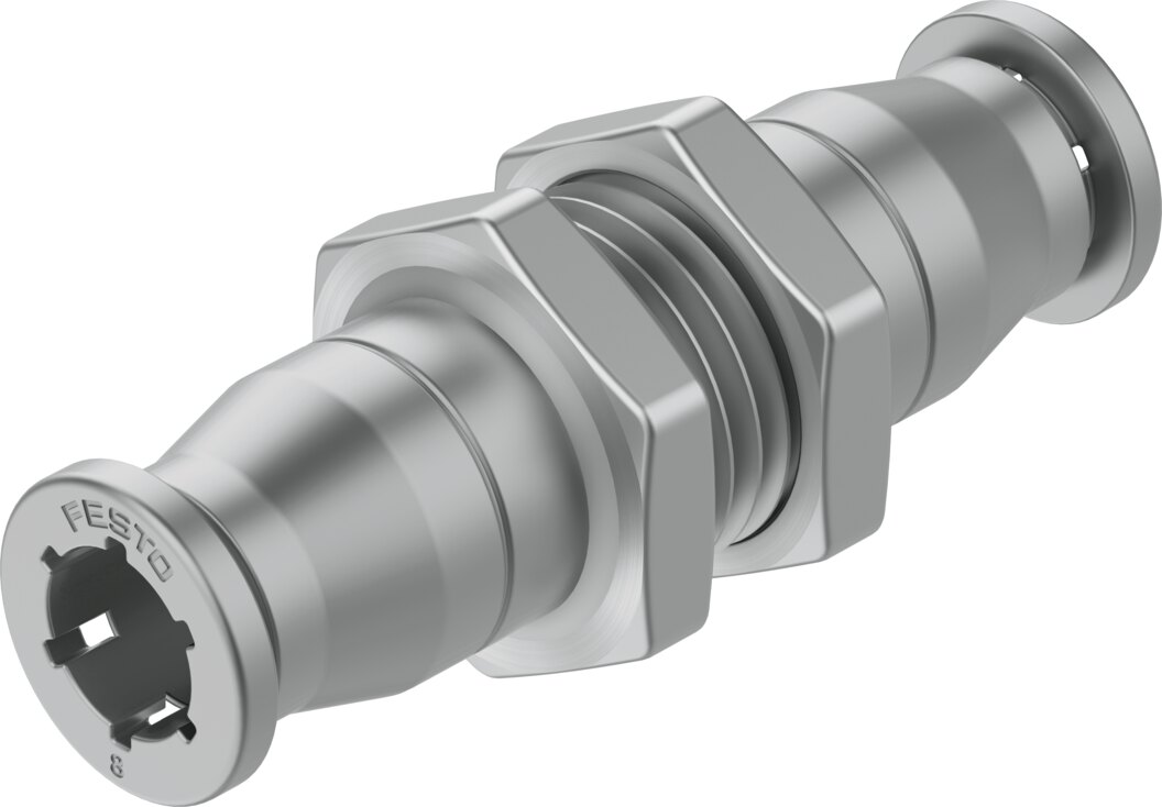 Push-in bulkhead connector