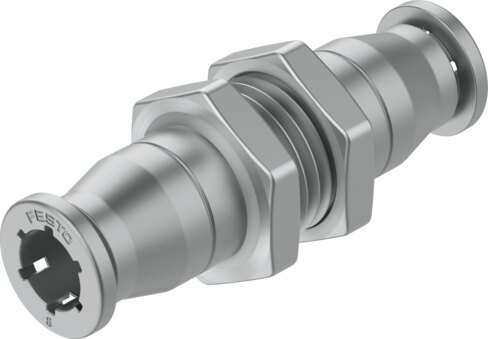 Push-in bulkhead connector