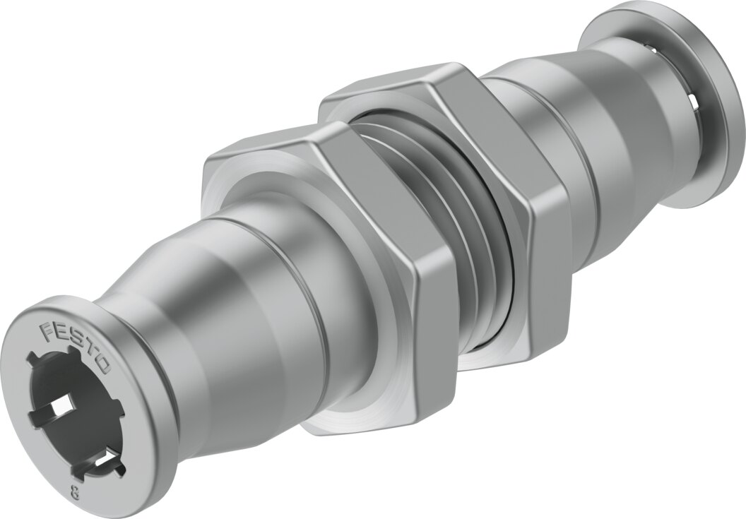 Push-in bulkhead connector