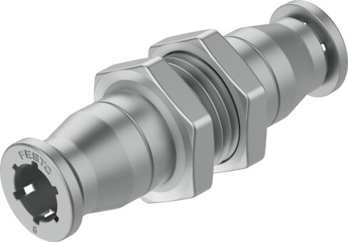 Push-in bulkhead connector