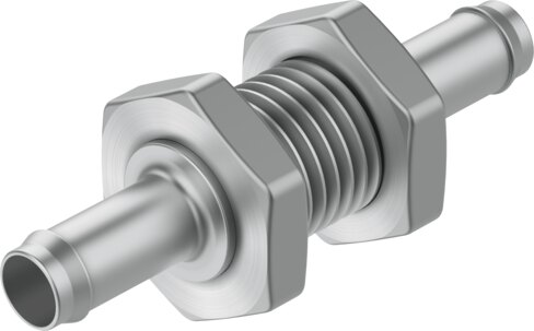 Barbed bulkhead connector