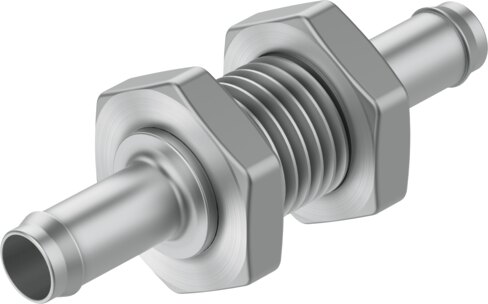 Barbed bulkhead connector