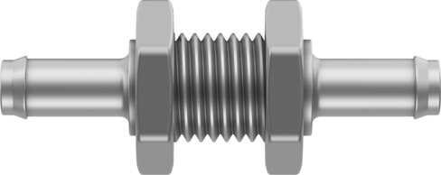 Barbed bulkhead connector