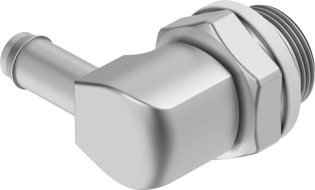 Barbed elbow fitting