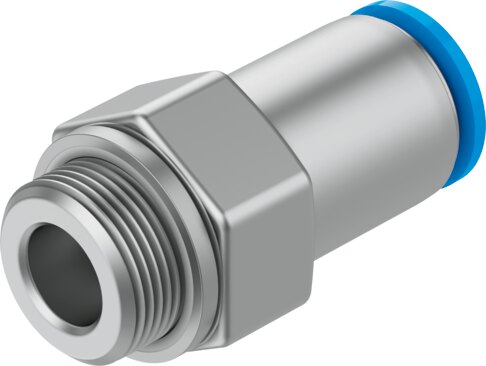 Push-in fitting, self-sealing