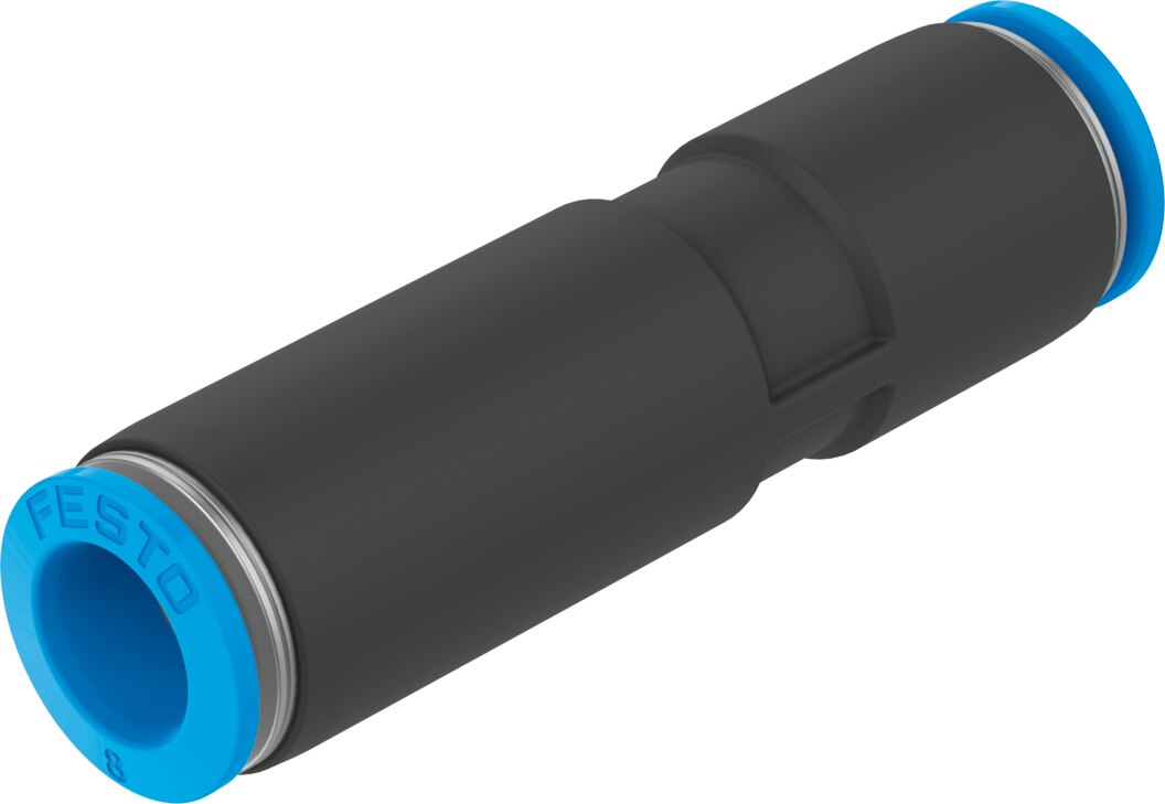 Push-in connector, self-sealing