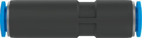 Push-in connector, self-sealing