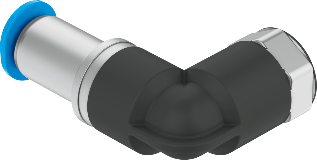 Push-in L-fitting,self-sealing