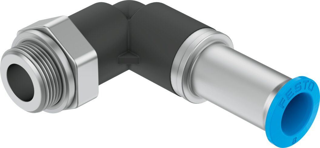 Push-in L-fitting,self-sealing