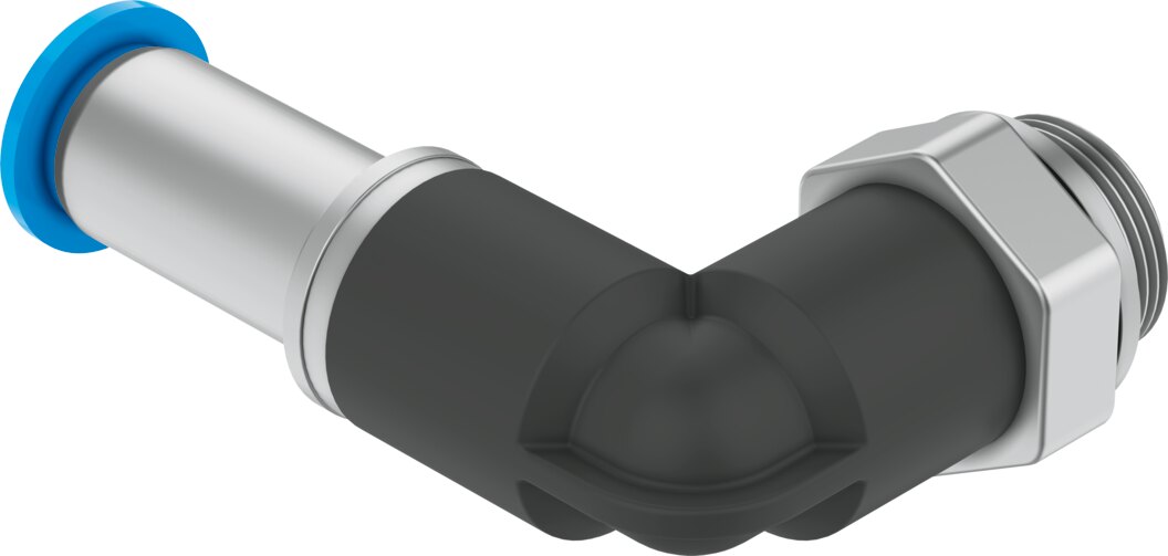 Push-in L-fitting,self-sealing