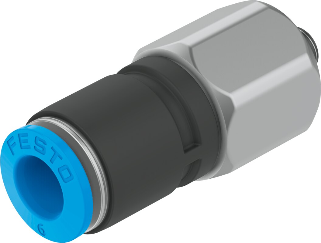 Push-in fitting, rotatable