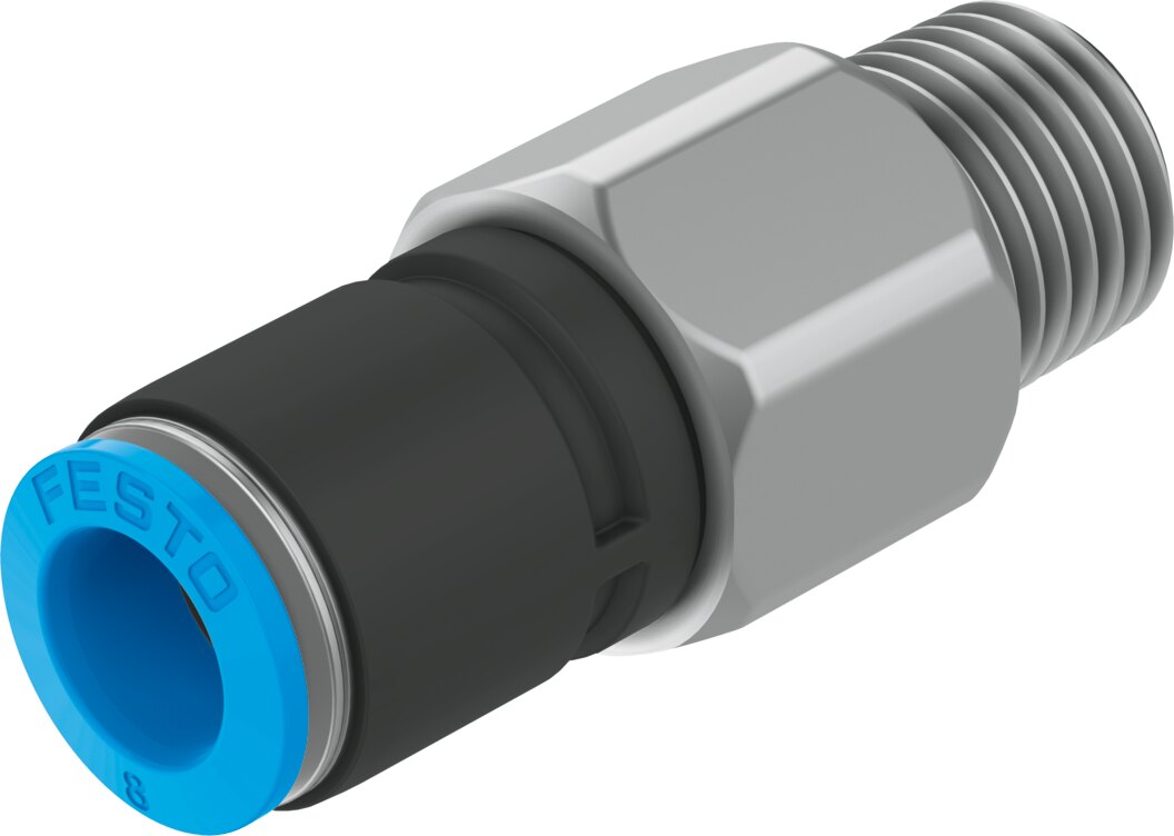 Push-in fitting, rotatable