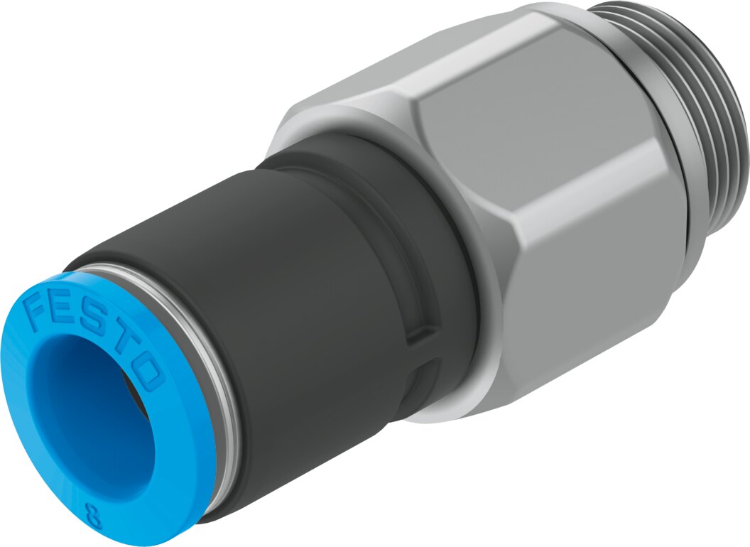 Push-in fitting, rotatable