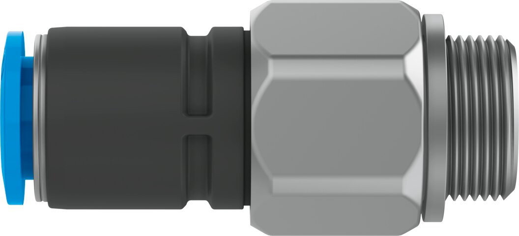 Push-in fitting, rotatable