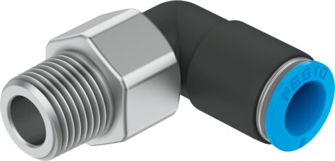 Push-in L-fitting, rotatable