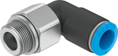 Push-in L-fitting, rotatable