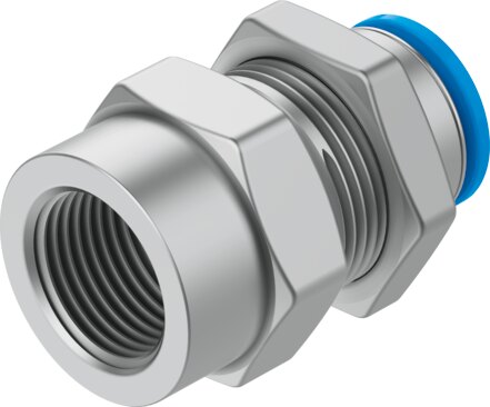 Bulkhead push-in fitting