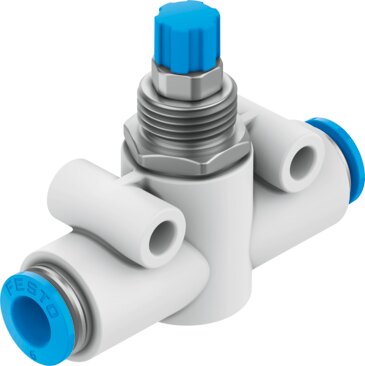 One-way flow control valve, in-line installation