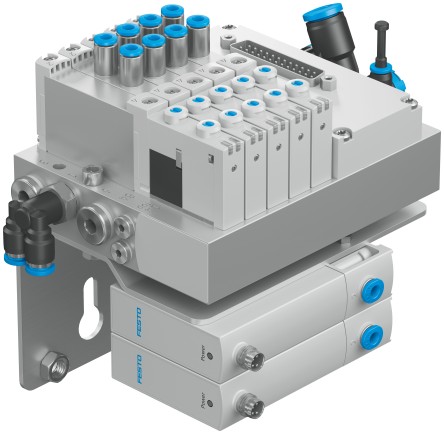 Perfect solution: Controlled Pneumatics (VEAB) combined with standard pneumatics (VTUG).