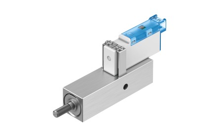 In vitro diagnostics: manifold duct plate with solenoid valve VOVK and compact cylinder EGZ