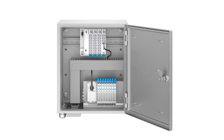 Compact control cabinet version with CPX-E and VTUG