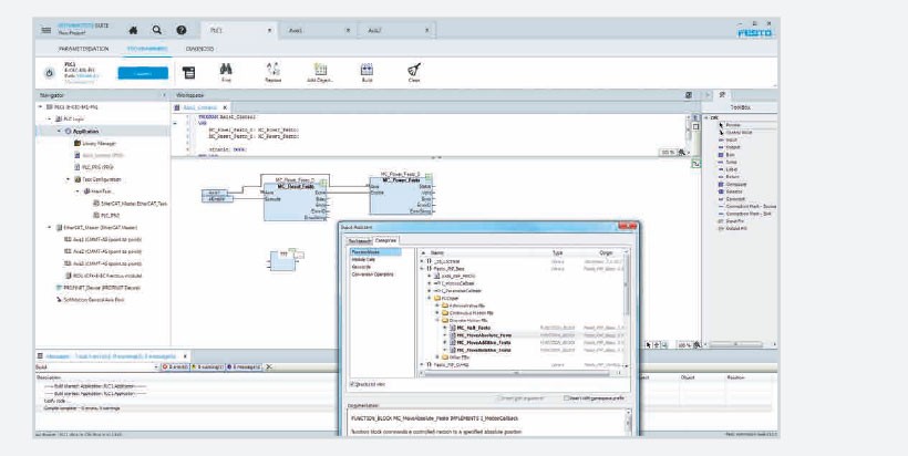 Festo Automation Suite system commissioning software: CODESYS