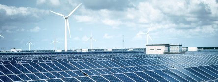 Roof with solar power system at the Festo plant