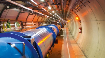 Circular tunnel in the LHC