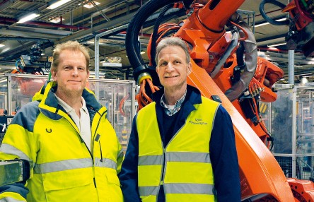Leif Winberg, Plant Engineer for Resistance Welding at Volvo in Olofström and Leif Lindahl, Business Development Manager Automotive with Festo Sweden