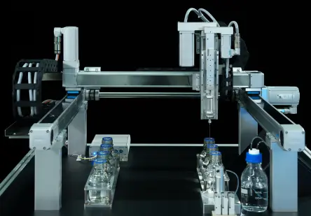 Handling systems for large volume pipetting