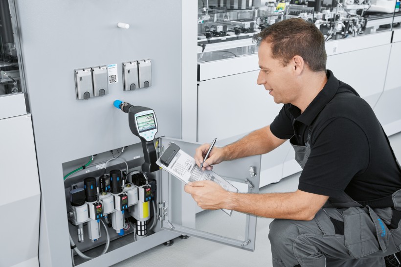 Analysing compressed air preparation