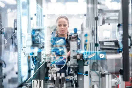 Fast integration of industrial apps in production: components are easily connected, and machine data is used directly for analysis.