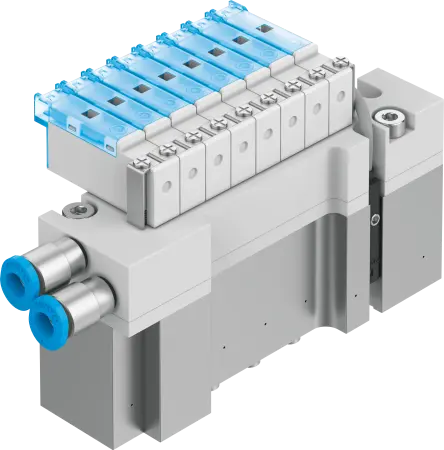 Fluidic control module with integrated actuator-valve setup