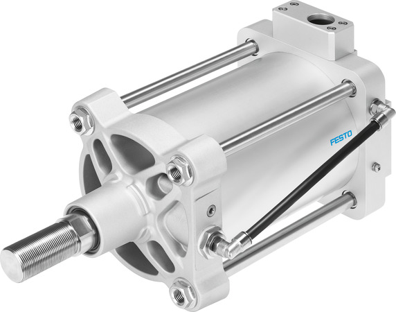 Linear actuator with displacement encoder