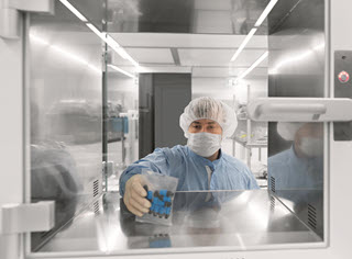 A man in the cleanroom